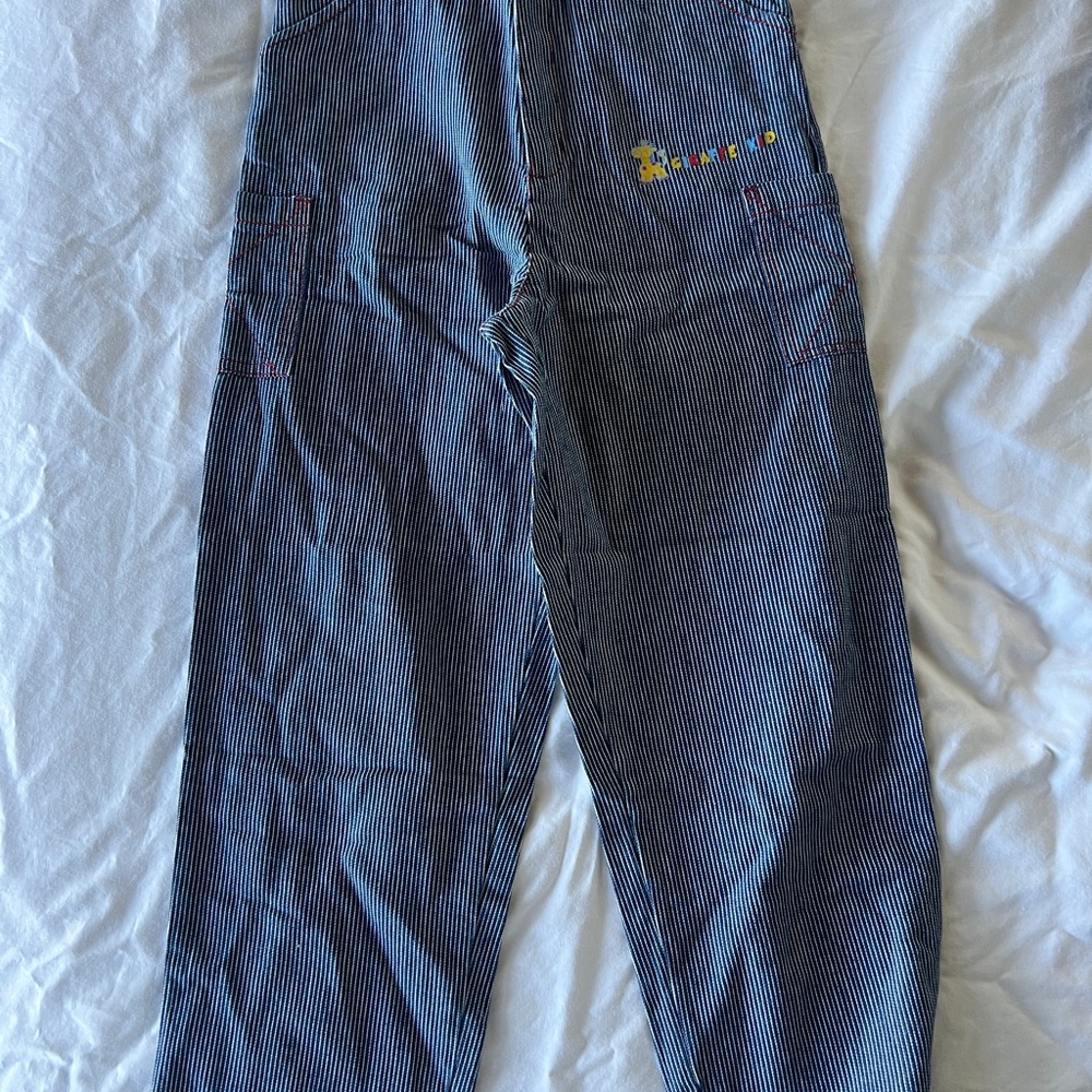 Giraffe Kid Striped Blue Pants